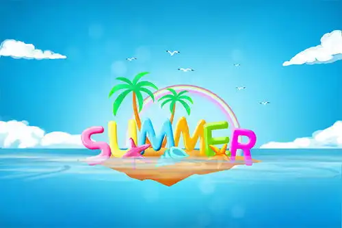 夏天海报背景图片素材模板