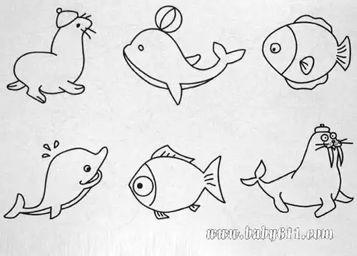 鱼尾巴怎么画简笔画