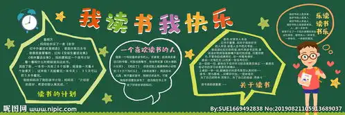 我读书我快乐黑板报图片