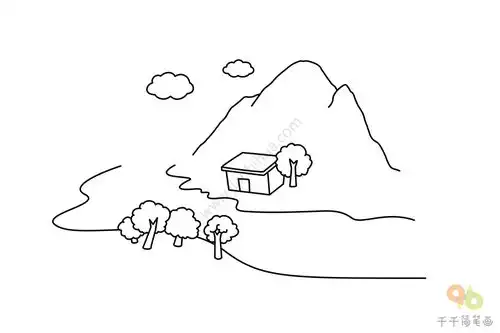绝句其一古诗配图简笔画