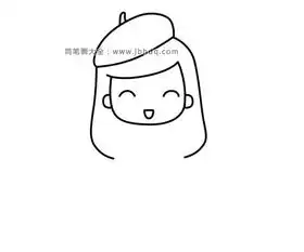 漂亮的姐姐简笔画