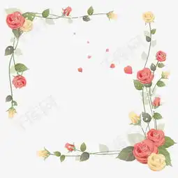 玫瑰花边春季背景素材图片免费下载高清图片pngpsd千库网图片编号1442972