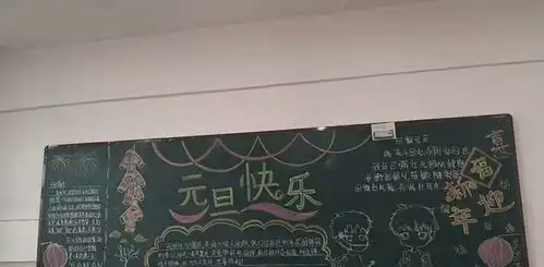 浉河区新时代学校迎新年主题黑板报展示