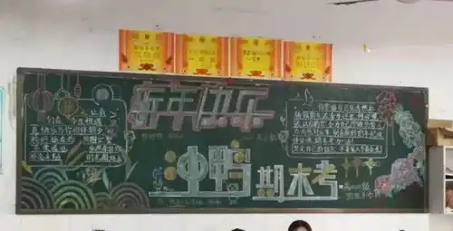 临沭一中开展喜迎新年,备战期末主题黑板报评比活动