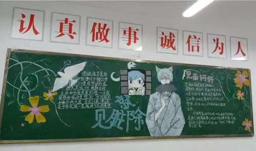 高中生创意黑板报,绘画功底令人羡慕,深受美术老师喜爱