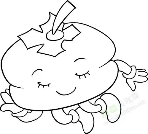 柿子简笔画图片教程