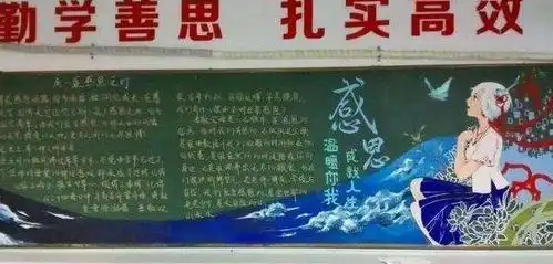 初中黑板报走红,美术老师看后赞不绝口,网友这是灵魂画手