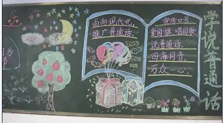推广普通话黑板报不会说普通话的痛苦