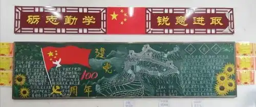 民乐中学举办党史学习教育主题黑板报比赛
