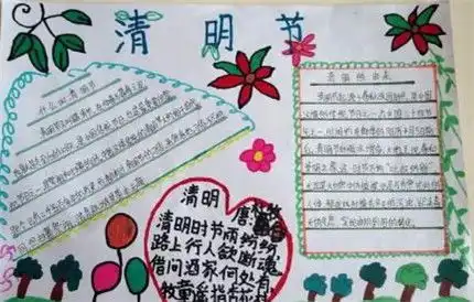 2020清明节手抄报大全图片清明节手抄报简单漂亮