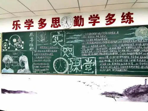 杭州新理想高中促进教学相长记十二月实效课堂主题板报