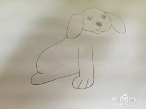 简笔画小狗上
