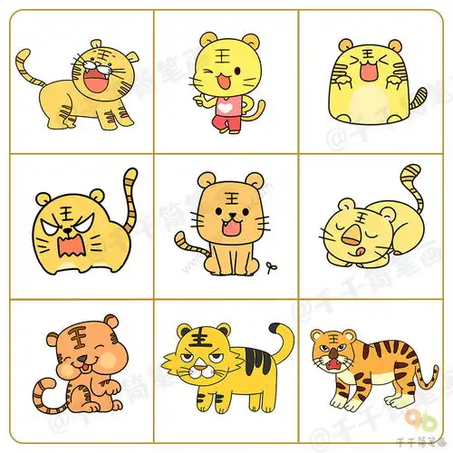 十二生肖动物简笔画素材大全,十二生肖排序你知道么