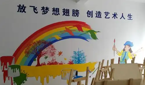 手绘墙画的魅力所在,将文化与知识绘入墙上,提高环境质量