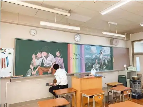 如此文艺的黑板报,创作者却是...数学老师想不到吧