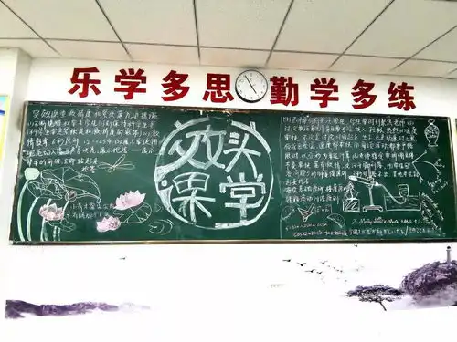 杭州新理想高中促进教学相长记十二月实效课堂主题板报