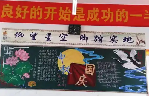 我校开展迎中秋庆国庆主题黑板报评比活动