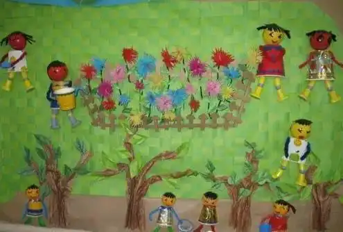 幼儿园植树节活动方案环创手工手抄报