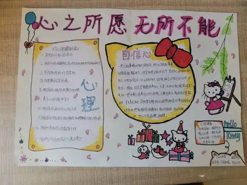 我校心理室举行呵护心灵,健康成长手抄报比赛