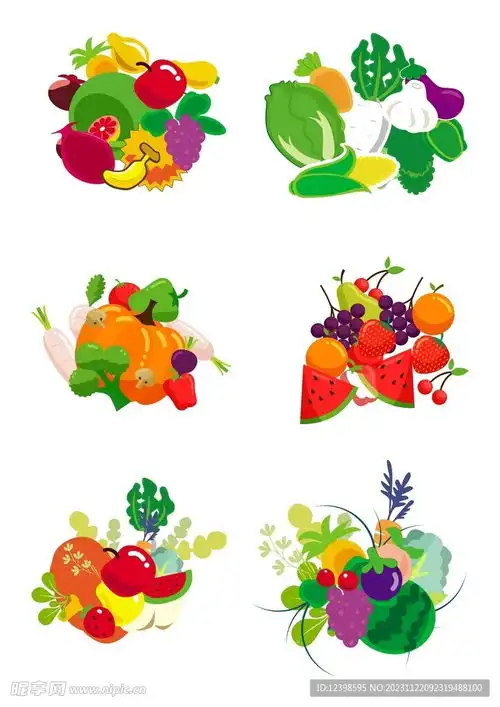 水果图案简笔画蔬菜水果