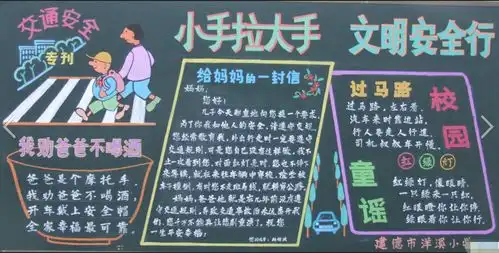 交通安全黑板报四季交通安全