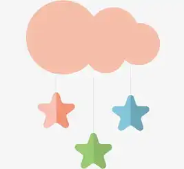 可爱粉红色的云朵吊着星星矢量图素材图片免费下载高清psd千库网图片编号9746021