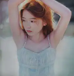 彩铅色粉人物画晨曦中