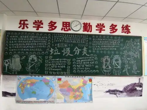 积极参与垃圾分类,共创和谐绿色校园记高一五月保护环境,垃圾分类黑板报活动
