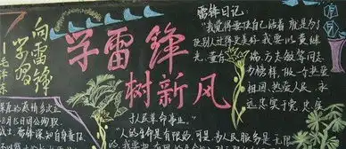 2016小学四年级学雷锋黑板报