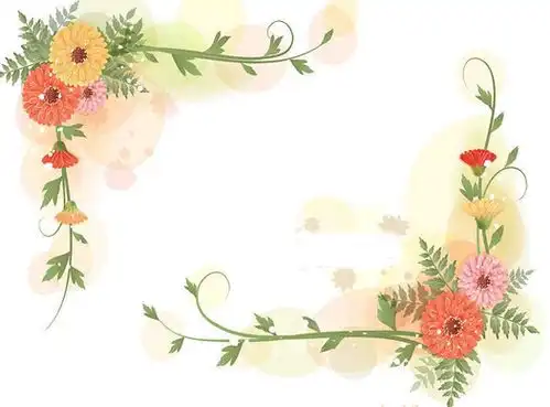 手抄报花边清新烂漫的花朵