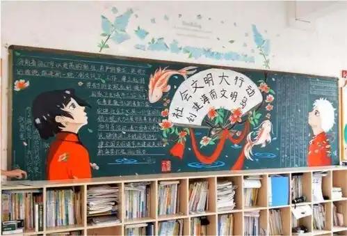 中学生创意黑板报,美术老师看后自愧不如,直言抢我饭碗
