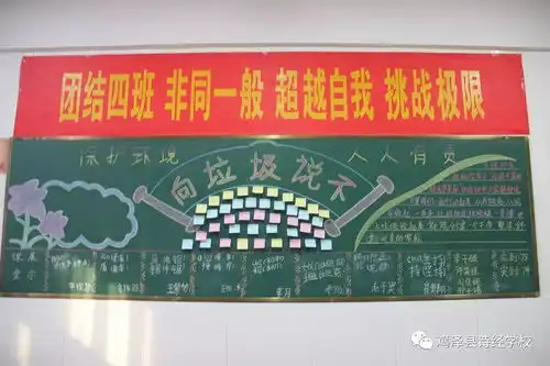 向垃圾说不诗经学校三四年级部黑板报为校园环境添彩