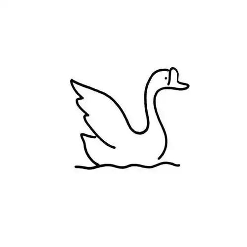 怎样画鹅的简笔画,鹅的简笔画
