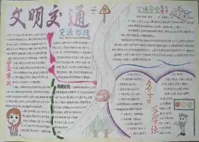 交通安全头盔手抄报
