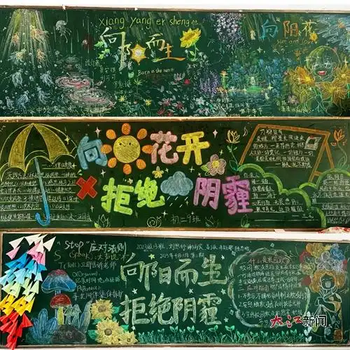 礼润青春展风采向阳花开绽芳华九江市第十一中学举办第二期黑板报展评活动