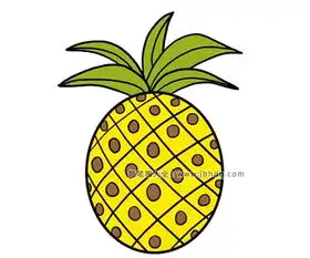 儿童学画简笔画菠萝
