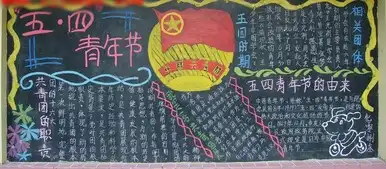五四青年节黑板报平凡的青春