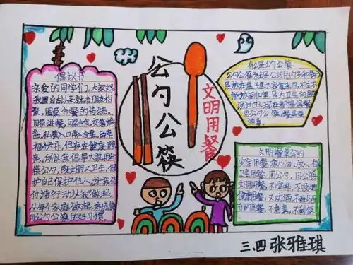 公筷公勺,筷乐又食尚科信小学小手拉大手,文明公筷我践行主题教育活动