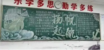杭州新理想高中扬帆起航,筑梦未来高一第一期主题黑板报