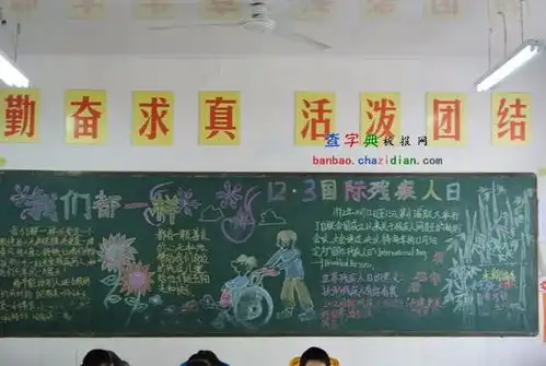 国际残疾人日黑板报设计国际残疾人日黑板报图片查字典板报网