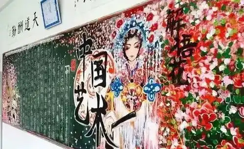 学生黑板报走红,美术天赋让人羡慕,老师看了不舍得擦掉