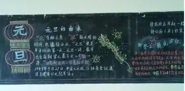 2019四年级元旦节黑板报图片