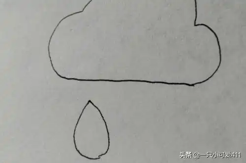 云朵简笔画幼儿云朵和雨滴的简笔画法