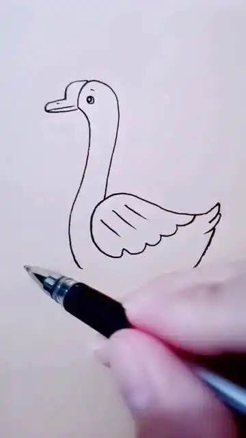 大白鹅简笔画,学不会的都去面壁思过