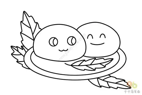 清明节青团简笔画