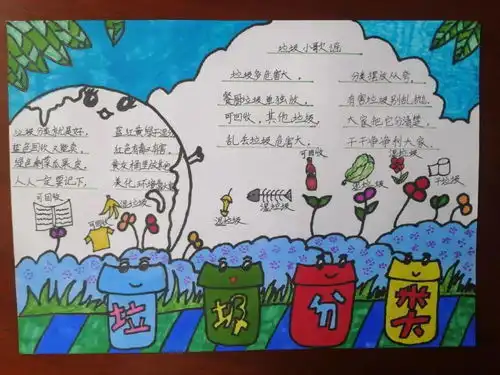 阿左旗第五小学开展垃圾分类美化校园环保知识主题教育队会