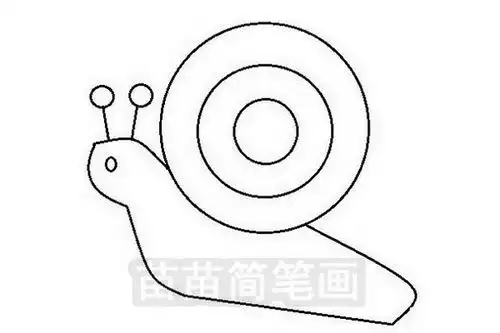 小蜗牛简笔画怎么画