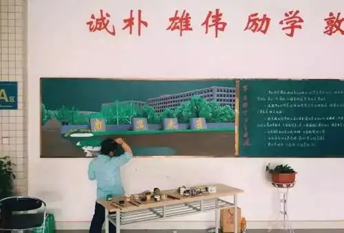 保洁阿姨画黑板报成网红人民日报都为她打call,太励志了加油阿姨