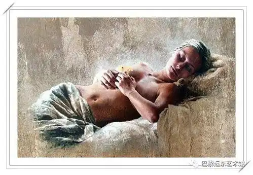 雷欧生动精到的色粉女性人物画