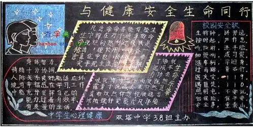 与健康安全生命同行黑板报设计与健康安全生命同行黑板报图片查字典板报网